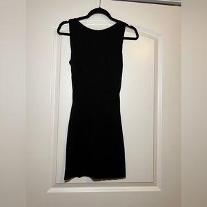 Melville Small Black Body Con Dress with Side Cut Outs made in Italy